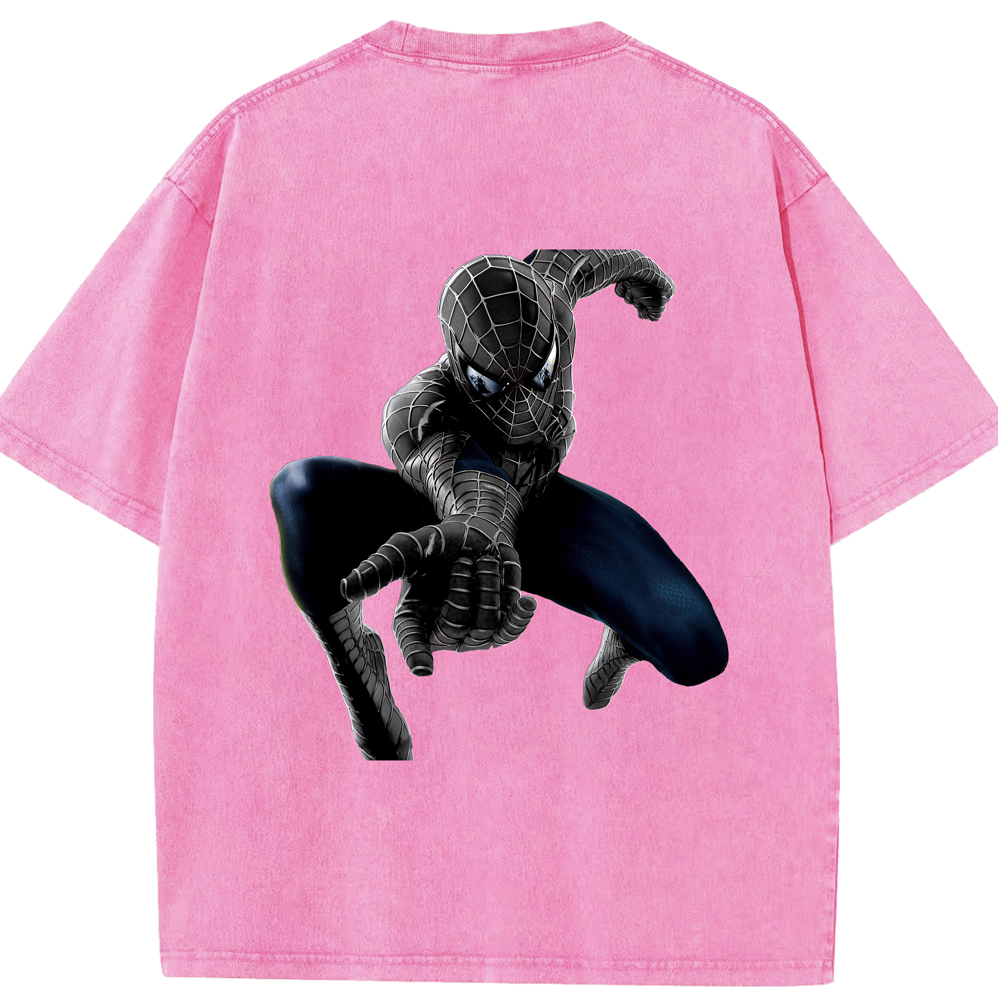 Spider Man スパイダーマン 綿100% ヴィンテージ風 半袖Tシャツ（背面プリント）